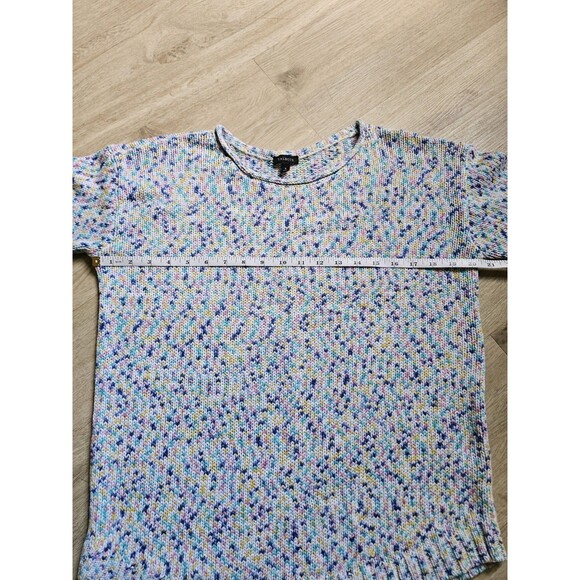 Talbots Sweater Top Women Size Small Confetti  Knit Pastel Casual 3/4 Sleeves - Picture 2 of 7